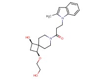 (1R*,3S*)-3-(2-hydroxyethoxy)-7-[3-(2-methyl-1H-indol-1-yl)propanoyl]-7-azaspiro[3.5]nonan-1-ol