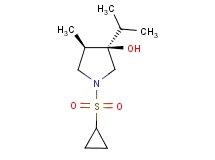 (3R*,4R*)-1-(cyclopropylsulfonyl)-3-isopropyl-4-methyl-3-pyrrolidinol
