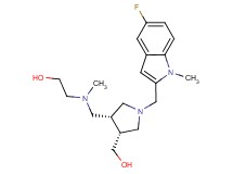 2-[{[(3R*,4R*)-1-[(5-fluoro-1-methyl-1H-indol-2-yl)methyl]-4-(hydroxymethyl)pyrrolidin-3-yl]methyl}(methyl)amino]ethanol