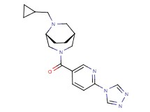 (1R*,5R*)-6-(cyclopropylmethyl)-3-{[6-(4H-1,2,4-triazol-4-yl)-3-pyridinyl]carbonyl}-3,6-diazabicyclo[3.2.2]nonane