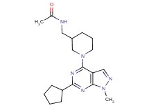 N-{[1-(6-cyclopentyl-1-methyl-1H-pyrazolo[3,4-d]pyrimidin-4-yl)-3-piperidinyl]methyl}acetamide