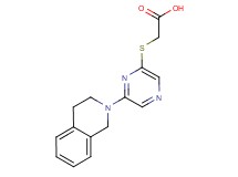 {[6-(3,4-dihydro-2(1H)-isoquinolinyl)-2-pyrazinyl]thio}acetic acid