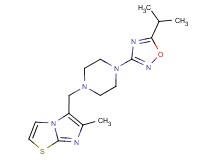 5-{[4-(5-isopropyl-1,2,4-oxadiazol-3-yl)piperazin-1-yl]methyl}-6-methylimidazo[2,1-b][1,3]thiazole