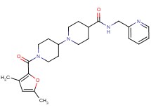 1'-(3,5-dimethyl-2-furoyl)-N-(2-pyridinylmethyl)-1,4'-bipiperidine-4-carboxamide