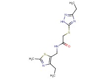 N-[(4-ethyl-2-methyl-1,3-thiazol-5-yl)methyl]-2-[(3-ethyl-1H-1,2,4-triazol-5-yl)thio]acetamide