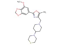 4-(1-{[2-(7-methoxy-1,3-benzodioxol-5-yl)-5-methyl-1,3-oxazol-4-yl]methyl}-4-piperidinyl)thiomorpholine