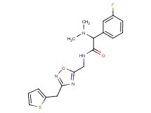 2-(dimethylamino)-2-(3-fluorophenyl)-N-{[3-(2-thienylmethyl)-1,2,4-oxadiazol-5-yl]methyl}acetamide