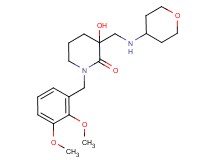 1-(2,3-dimethoxybenzyl)-3-hydroxy-3-[(tetrahydro-2H-pyran-4-ylamino)methyl]piperidin-2-one