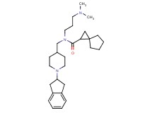 N-{[1-(2,3-dihydro-1H-inden-2-yl)-4-piperidinyl]methyl}-N-[3-(dimethylamino)propyl]spiro[2.4]heptane-1-carboxamide