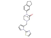 (1S*,4S*)-2-(2,3-dihydro-1H-inden-5-yl)-5-{[1-(1,3-thiazol-2-yl)-1H-pyrrol-2-yl]methyl}-2,5-diazabicyclo[2.2.1]heptan-3-one