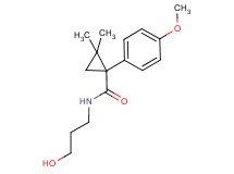 N-(3-hydroxypropyl)-1-(4-methoxyphenyl)-2,2-dimethylcyclopropanecarboxamide