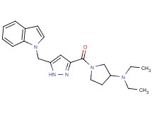 N,N-diethyl-1-{[5-(1H-indol-1-ylmethyl)-1H-pyrazol-3-yl]carbonyl}-3-pyrrolidinamine