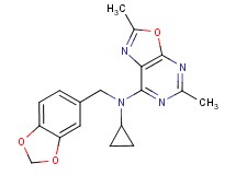 N-(1,3-benzodioxol-5-ylmethyl)-N-cyclopropyl-2,5-dimethyl[1,3]oxazolo[5,4-d]pyrimidin-7-amine