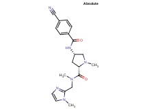 (2S,4S)-4-[(4-cyanobenzoyl)amino]-N,1-dimethyl-N-[(1-methyl-1H-imidazol-2-yl)methyl]pyrrolidine-2-carboxamide