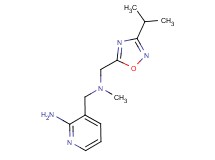 3-{[[(3-isopropyl-1,2,4-oxadiazol-5-yl)methyl](methyl)amino]methyl}pyridin-2-amine