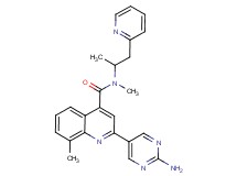 2-(2-aminopyrimidin-5-yl)-N,8-dimethyl-N-(1-methyl-2-pyridin-2-ylethyl)quinoline-4-carboxamide