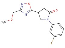 1-(3-fluorophenyl)-4-[3-(methoxymethyl)-1,2,4-oxadiazol-5-yl]-2-pyrrolidinone