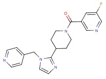 3-fluoro-5-({4-[1-(pyridin-4-ylmethyl)-1H-imidazol-2-yl]piperidin-1-yl}carbonyl)pyridine