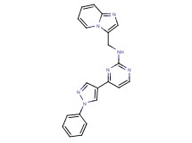 N-(imidazo[1,2-a]pyridin-3-ylmethyl)-4-(1-phenyl-1H-pyrazol-4-yl)pyrimidin-2-amine