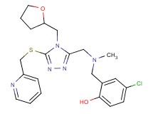 4-chloro-2-[(methyl{[5-[(2-pyridinylmethyl)thio]-4-(tetrahydro-2-furanylmethyl)-4H-1,2,4-triazol-3-yl]methyl}amino)methyl]phenol