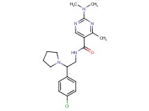 N-[2-(4-chlorophenyl)-2-pyrrolidin-1-ylethyl]-2-(dimethylamino)-4-methylpyrimidine-5-carboxamide