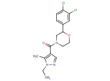 2-(3,4-dichlorophenyl)-4-[(1-ethyl-5-methyl-1H-pyrazol-4-yl)carbonyl]morpholine
