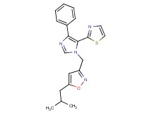 5-isobutyl-3-{[4-phenyl-5-(1,3-thiazol-2-yl)-1H-imidazol-1-yl]methyl}isoxazole