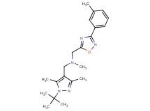 1-(1-tert-butyl-3,5-dimethyl-1H-pyrazol-4-yl)-N-methyl-N-{[3-(3-methylphenyl)-1,2,4-oxadiazol-5-yl]methyl}methanamine
