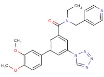 N-ethyl-3',4'-dimethoxy-N-(4-pyridinylmethyl)-5-(1H-tetrazol-1-yl)-3-biphenylcarboxamide