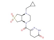 6-{[(4aS*,7aR*)-4-(cyclopropylmethyl)-6,6-dioxidohexahydrothieno[3,4-b]pyrazin-1(2H)-yl]carbonyl}-4,5-dihydro-3(2H)-pyridazinone