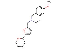 6-methoxy-2-{[5-(tetrahydro-2H-pyran-2-yl)-2-furyl]methyl}-1,2,3,4-tetrahydroisoquinoline