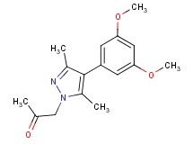 1-[4-(3,5-dimethoxyphenyl)-3,5-dimethyl-1H-pyrazol-1-yl]acetone
