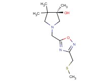 (3R)-3,4,4-trimethyl-1-({3-[(methylthio)methyl]-1,2,4-oxadiazol-5-yl}methyl)-3-pyrrolidinol