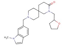 9-[(1-methyl-1H-indol-6-yl)methyl]-2-(tetrahydrofuran-2-ylmethyl)-2,9-diazaspiro[5.5]undecan-3-one