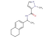 1-methyl-N-[1-(5,6,7,8-tetrahydronaphthalen-2-yl)ethyl]-1H-pyrazole-5-carboxamide
