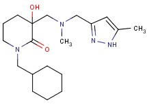 1-(cyclohexylmethyl)-3-hydroxy-3-({methyl[(5-methyl-1H-pyrazol-3-yl)methyl]amino}methyl)-2-piperidinone