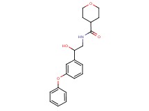 N-[2-hydroxy-2-(3-phenoxyphenyl)ethyl]tetrahydro-2H-pyran-4-carboxamide