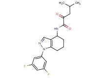 N-[1-(3,5-difluorophenyl)-4,5,6,7-tetrahydro-1H-indazol-4-yl]-4-methyl-2-oxopentanamide