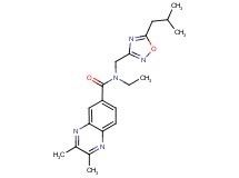 N-ethyl-N-[(5-isobutyl-1,2,4-oxadiazol-3-yl)methyl]-2,3-dimethylquinoxaline-6-carboxamide