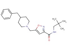 5-[(4-benzylpiperidin-1-yl)methyl]-N-(2,2-dimethylpropyl)isoxazole-3-carboxamide