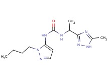 N-(1-butyl-1H-pyrazol-5-yl)-N'-[1-(5-methyl-1H-1,2,4-triazol-3-yl)ethyl]urea