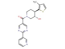 (3S*,4R*)-4-(3-methyl-2-thienyl)-1-[(2-pyridin-3-ylpyrimidin-5-yl)carbonyl]piperidin-3-ol