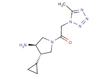 (3R*,4S*)-4-cyclopropyl-1-[(5-methyl-1H-tetrazol-1-yl)acetyl]pyrrolidin-3-amine