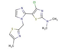 4-chloro-N,N-dimethyl-5-{1-[(4-methyl-1,3-thiazol-2-yl)methyl]-1H-imidazol-2-yl}-1,3-thiazol-2-amine