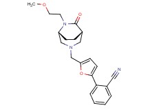2-(5-{[(1S*,5R*)-6-(2-methoxyethyl)-7-oxo-3,6-diazabicyclo[3.2.2]non-3-yl]methyl}-2-furyl)benzonitrile