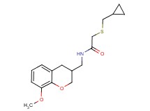 2-[(cyclopropylmethyl)thio]-N-[(8-methoxy-3,4-dihydro-2H-chromen-3-yl)methyl]acetamide