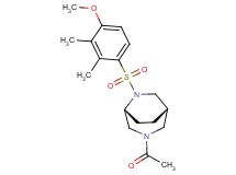 (1S*,5R*)-3-acetyl-6-[(4-methoxy-2,3-dimethylphenyl)sulfonyl]-3,6-diazabicyclo[3.2.2]nonane