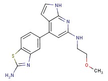 5-{6-[(2-methoxyethyl)amino]-1H-pyrrolo[2,3-b]pyridin-4-yl}-1,3-benzothiazol-2-amine