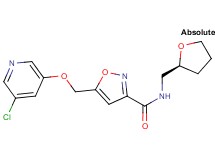 5-{[(5-chloropyridin-3-yl)oxy]methyl}-N-[(2S)-tetrahydrofuran-2-ylmethyl]isoxazole-3-carboxamide