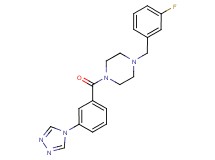 1-(3-fluorobenzyl)-4-[3-(4H-1,2,4-triazol-4-yl)benzoyl]piperazine